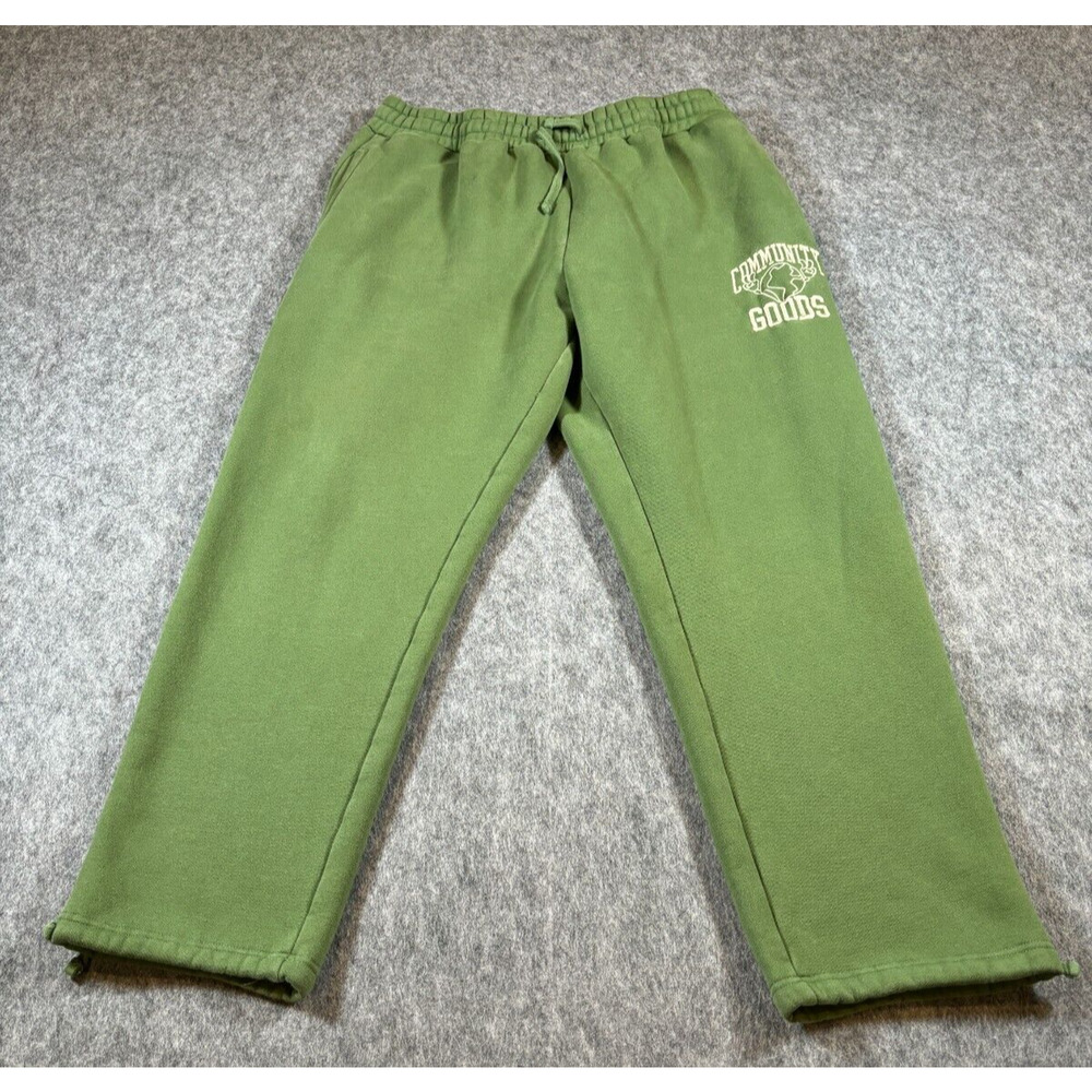 Community Goods Joe Freshgoods Green Sweatpants Heavy Thick Flaw* Size XL Green